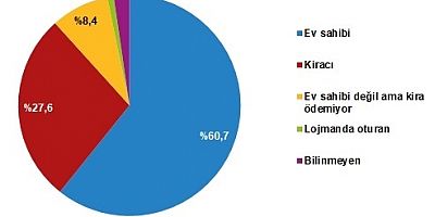 Yüzde 60'lık bir kesim kendi konutunda yaşıyor