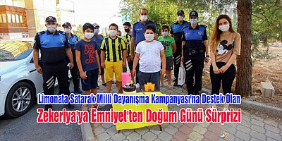 Zekeriya'ya Emniyet'ten Doğum Günü Sürprizi